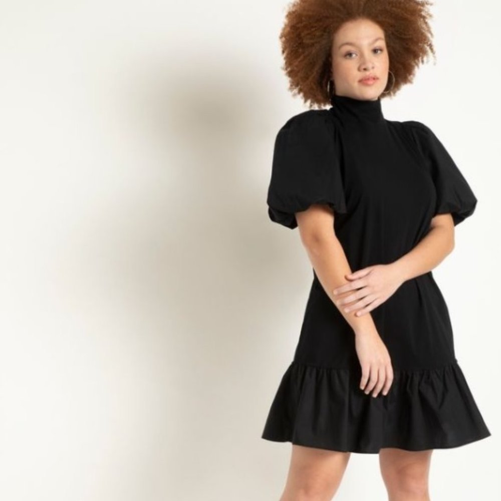 Black Eloquii Turtle Neck Dress